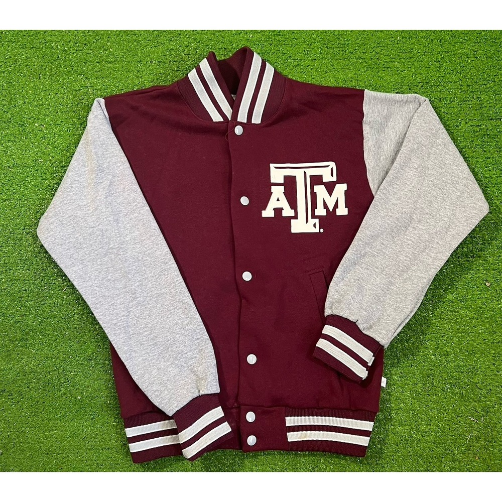 Vintage Texas A&M Kids Jacket Youth SM Y2K Aggie Football Letterman Jacket 90s
